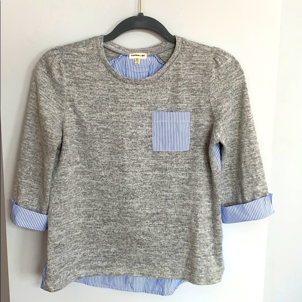 Adorable 3/4 length sleeve girls shirt